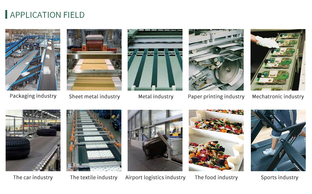 Green PVC/PU/Pvk Light Industrial Conveyor/Transmission Belting/Belt with Grass Grain Pattern